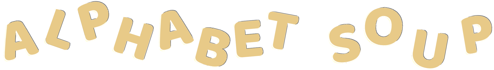 A picture of the Alphabet Soup game logo